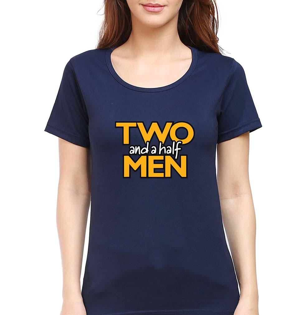 Two and a Half Men T-Shirt for Women-Navy Blue-Ektarfa.online