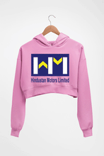 Load image into Gallery viewer, Hindustan Motors Limited Crop HOODIE FOR WOMEN-Light Baby Pink-Ektarfa.online
