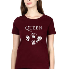 Load image into Gallery viewer, Queen Rock Band T-Shirt for Women-Maroon-Ektarfa.online

