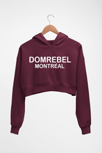 Load image into Gallery viewer, Domrebel Crop HOODIE FOR WOMEN-Maroon-Ektarfa.online
