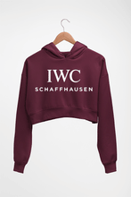 Load image into Gallery viewer, IWC Crop HOODIE FOR WOMEN-Maroon-Ektarfa.online
