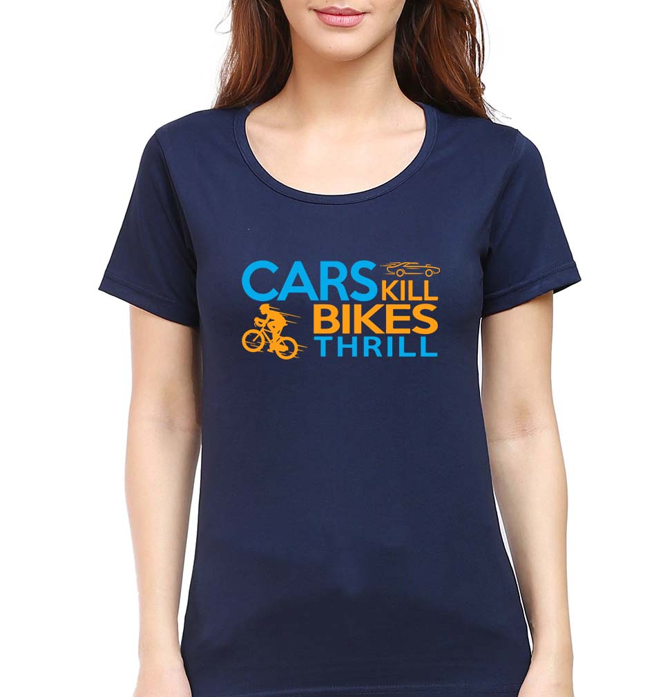 Cycling T-Shirt for Women-Navy Blue-Ektarfa.online