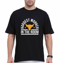 Load image into Gallery viewer, Hardest Worker In the Room Gym Oversized T-Shirt for Men-Black-Ektarfa.online
