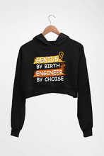 Load image into Gallery viewer, Genius Engineer Crop HOODIE FOR WOMEN-Black-Ektarfa.online

