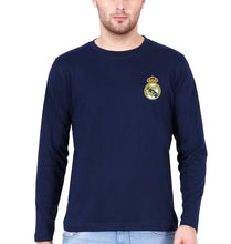 Load image into Gallery viewer, Real Madrid Logo Full Sleeves T-Shirt for Men-Navy Blue-Ektarfa.online
