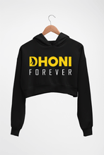 Load image into Gallery viewer, MS Dhoni (MSD) Crop HOODIE FOR WOMEN-Black-Ektarfa.online
