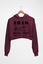 Load image into Gallery viewer, Piano Crop HOODIE FOR WOMEN-Maroon-Ektarfa.online
