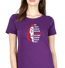 Load image into Gallery viewer, Money Heist T-Shirt for Women-Purple-Ektarfa.online
