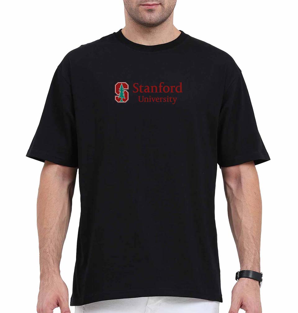 Stanford Oversized T-Shirt for Men-Black-Ektarfa.online