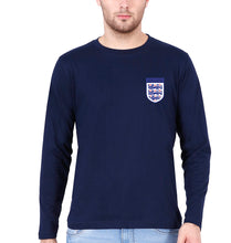 Load image into Gallery viewer, England Football Full Sleeves T-Shirt for Men-Navy Blue-Ektarfa.online
