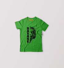 Load image into Gallery viewer, Savage Lion Kids T-Shirt for Boy/Girl-Flag Green-Ektarfa.online
