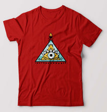 Load image into Gallery viewer, Psychedelic Triangle eye T-Shirt for Men-Red-Ektarfa.online
