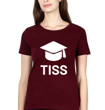 Load image into Gallery viewer, Tata Institute of Social Sciences (TISS) T-Shirt for Women-Maroon-Ektarfa.online
