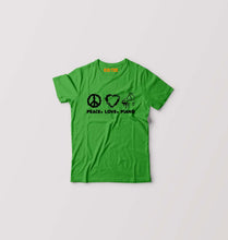 Load image into Gallery viewer, Peace Love Piano Kids T-Shirt for Boy/Girl-Flag Green-Ektarfa.online
