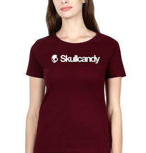 Load image into Gallery viewer, Skullcandy T-Shirt for Women-Maroon-Ektarfa.online

