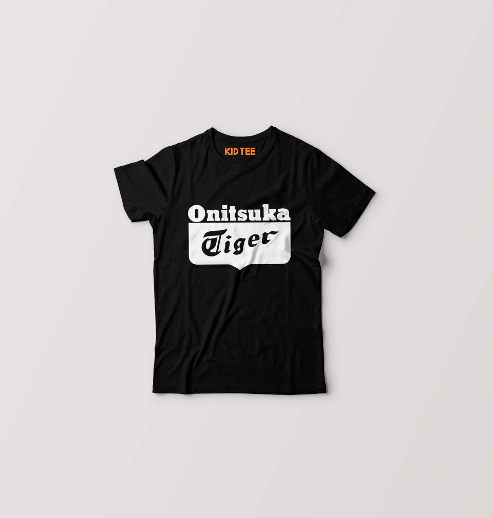 Onitsuka Tiger Kids T-Shirt for Boy/Girl-Black-Ektarfa.online