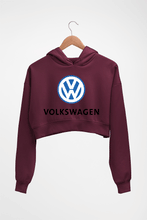 Load image into Gallery viewer, Volkswagen Crop HOODIE FOR WOMEN-Maroon-Ektarfa.online
