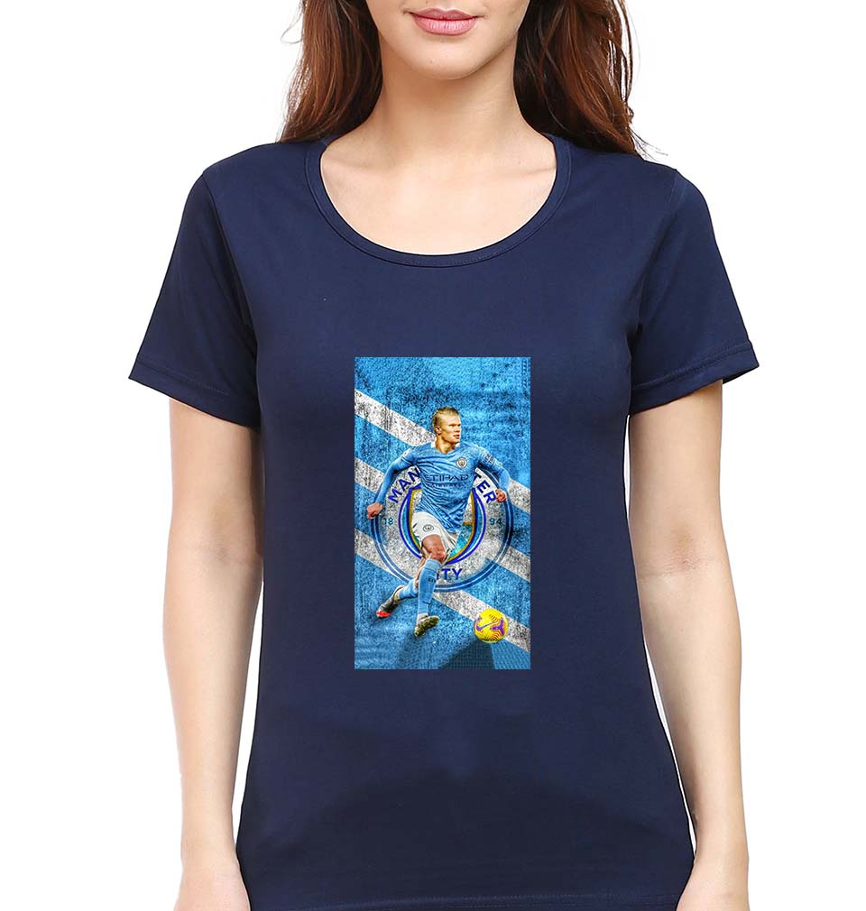 Erling Haaland T-Shirt for Women-Navy Blue-Ektarfa.online