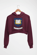 Load image into Gallery viewer, Yale University Crop HOODIE FOR WOMEN-Maroon-Ektarfa.online
