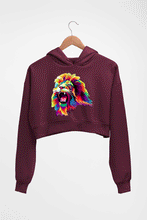 Load image into Gallery viewer, Lion Crop HOODIE FOR WOMEN-Maroon-Ektarfa.online
