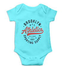 Load image into Gallery viewer, Varsity Brooklyn NYC Kids Romper For Baby Boy/Girl-Sky Blue-Ektarfa.online
