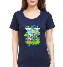 Load image into Gallery viewer, Minecraft T-Shirt for Women-Navy Blue-Ektarfa.online
