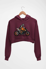 Load image into Gallery viewer, Duke Crop HOODIE FOR WOMEN-Maroon-Ektarfa.online
