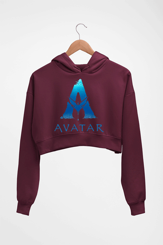 Avatar Crop HOODIE FOR WOMEN-Maroon-Ektarfa.online