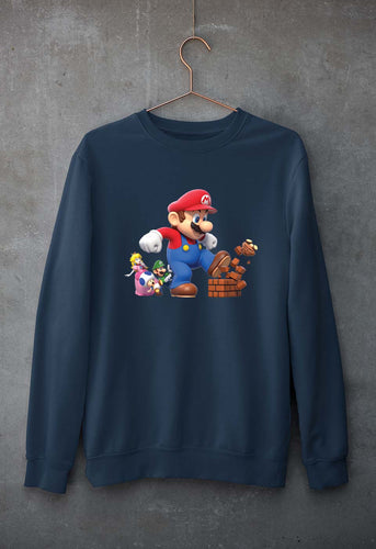 Mario Unisex Sweatshirt for Men/Women-Navy Blue-Ektarfa.online