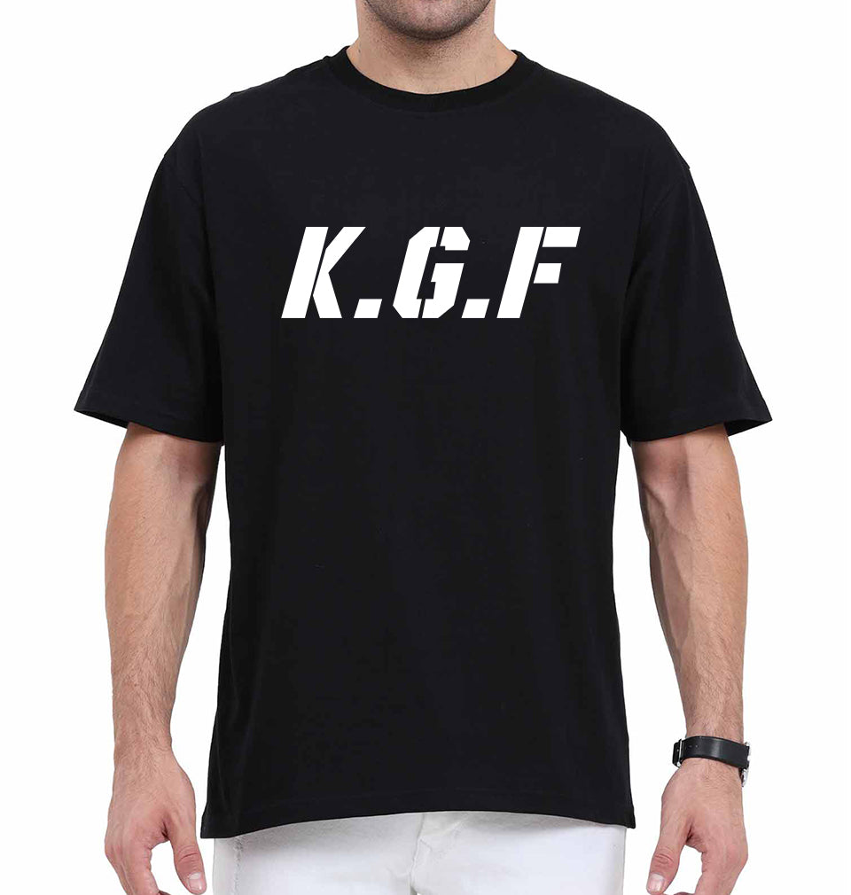KGF Oversized T-Shirt for Men-Black-Ektarfa.online