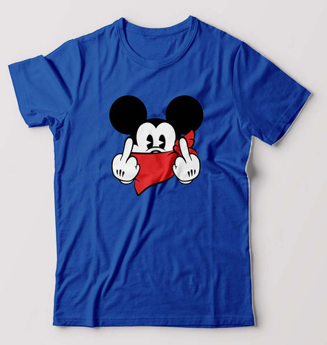 Mickey Mouse Fuck T-Shirt for Men-Royal Blue-Ektarfa.online