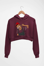 Load image into Gallery viewer, MC Stan Crop HOODIE FOR WOMEN-Maroon-Ektarfa.online
