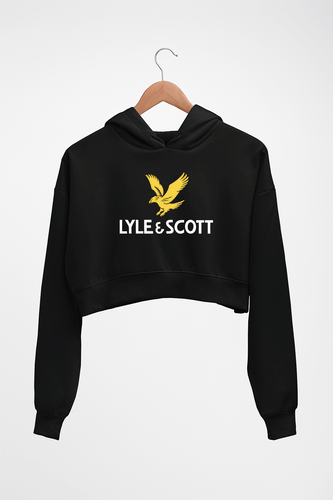 Lyle & Scott Crop HOODIE FOR WOMEN-Black-Ektarfa.online