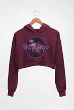 Load image into Gallery viewer, Deep Purple Crop HOODIE FOR WOMEN-Maroon-Ektarfa.online
