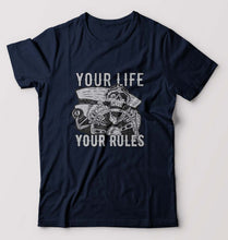 Load image into Gallery viewer, Skull T-Shirt for Men-Navy Blue-Ektarfa.online

