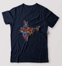 Load image into Gallery viewer, India T-Shirt for Men-Navy Blue-Ektarfa.online
