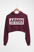 Load image into Gallery viewer, Armin Van Buuren Crop HOODIE FOR WOMEN-Maroon-Ektarfa.online
