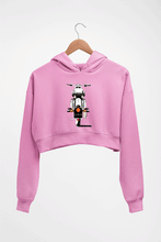Load image into Gallery viewer, Royal Enfield - Bullet With Number Crop HOODIE FOR WOMEN-Light Baby Pink-Ektarfa.online
