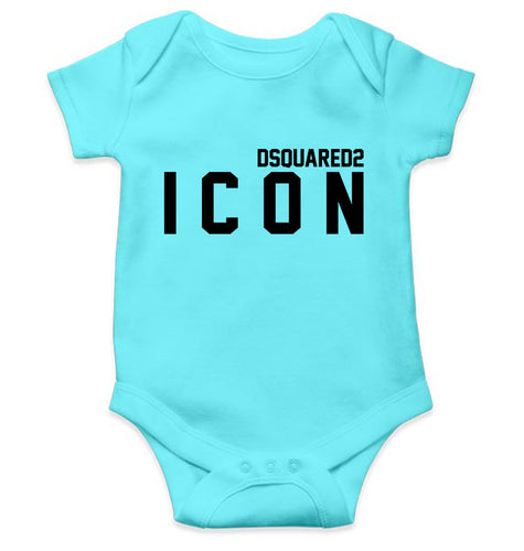 DSQUARED - ICON Kids Romper For Baby Boy/Girl-0-5 Months(18 Inches)-Sky Blue-Ektarfa.online