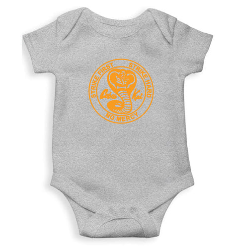 Cobra Kai Kids Romper Kids Romper For Baby Boy/Girl-0-5 Months(18 Inches)-Grey-Ektarfa.online