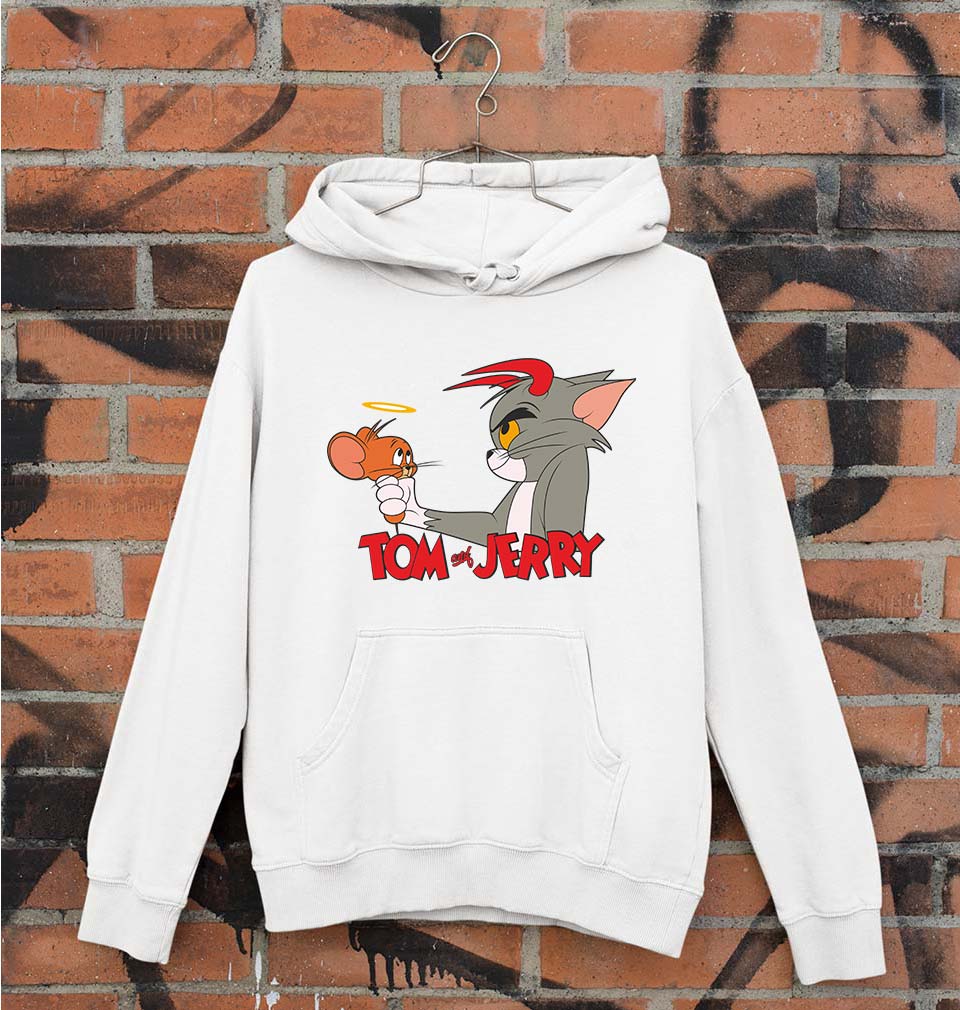 Tom and Jerry Unisex Hoodie for Men/Women-White-Ektarfa.online