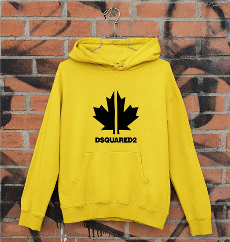 DSQUARED2 Unisex Hoodie for Men/Women-Mustard Yellow-Ektarfa.online