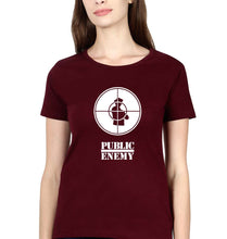 Load image into Gallery viewer, Public Enemy T-Shirt for Women-Maroon-Ektarfa.online
