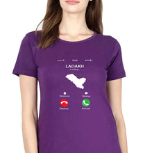 Load image into Gallery viewer, Ladakh Calling T-Shirt for Women-Purple-Ektarfa.online
