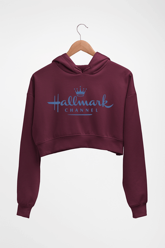 Hallmark Crop HOODIE FOR WOMEN-Maroon-Ektarfa.online