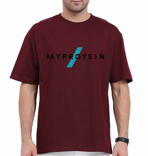 Myprotein Oversized T-Shirt for Men-Maroon-Ektarfa.online