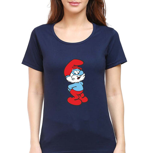 Papa Smurf T-Shirt for Women-Navy Blue-Ektarfa.online