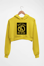 Load image into Gallery viewer, Nate Diaz UFC Crop HOODIE FOR WOMEN-Mustard Yellow-Ektarfa.online
