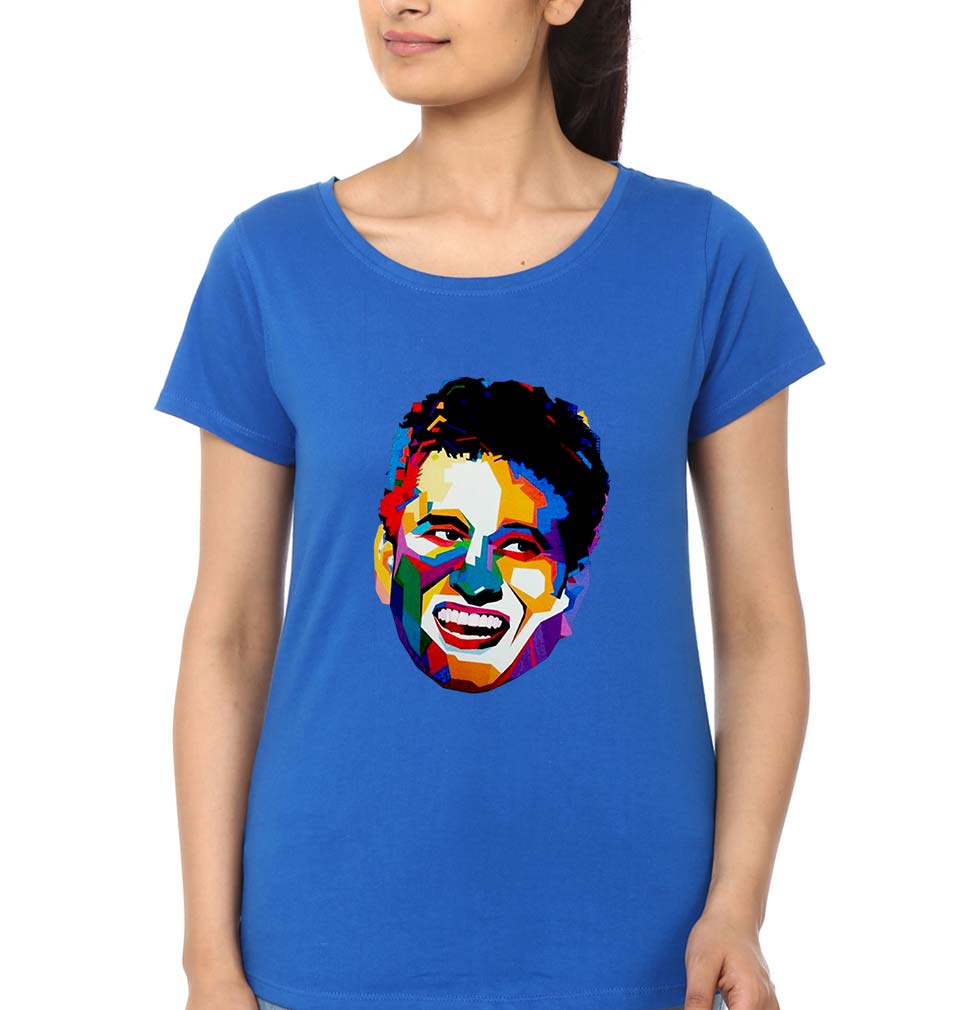 Sachin Tendulkar T-Shirt for Women-Royal Blue-Ektarfa.online