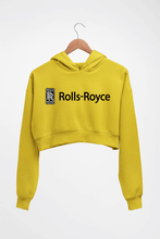 Load image into Gallery viewer, Rolls Royce Crop HOODIE FOR WOMEN-Mustard Yellow-Ektarfa.online
